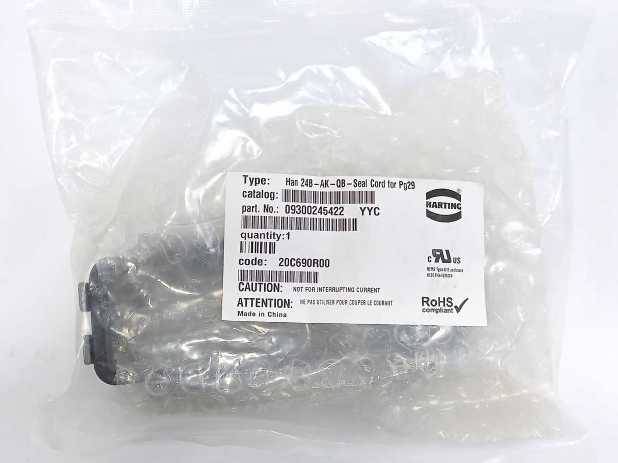 Harting 09300245422 Han B Protect Cover Die Cast for Hood PG