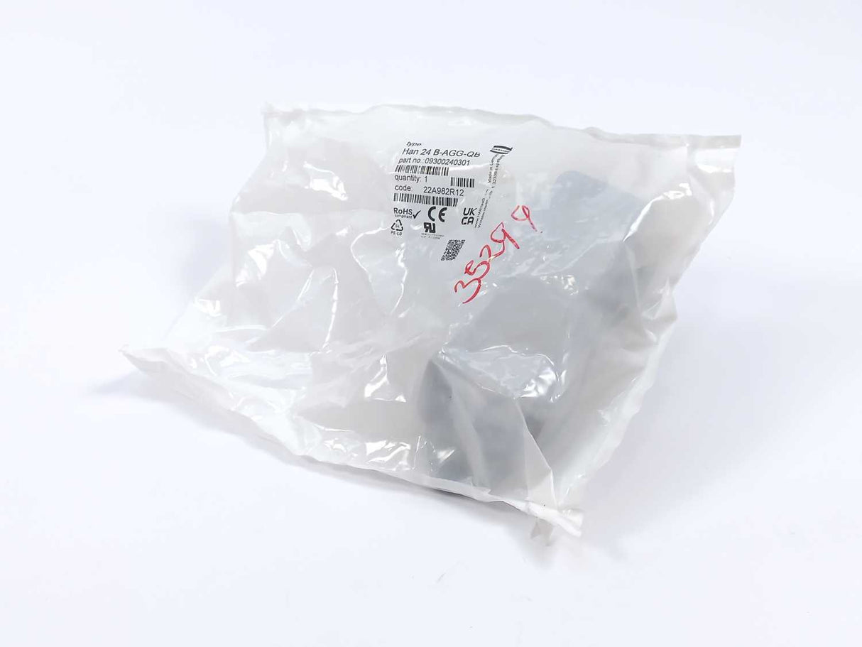 Harting 09300240301 HAN 24 B-AGG-QB Bulkhead Power Connector
