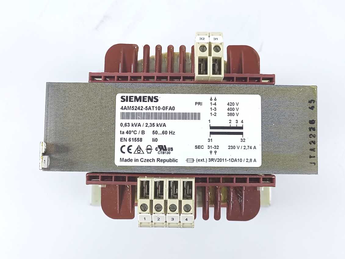 Siemens 4AM5242-5AT10-0FA0 SITAS Transformer