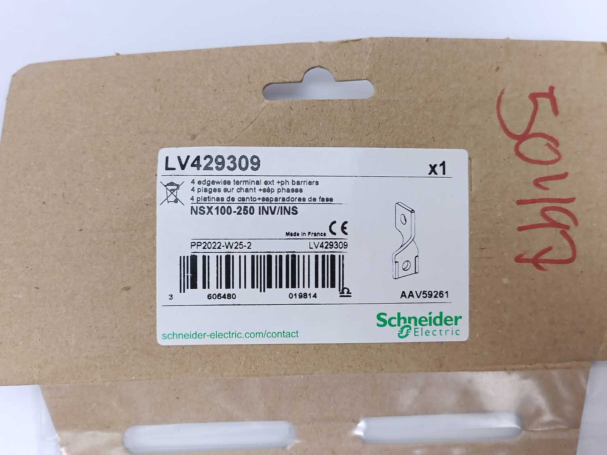Schneider Electric LV429309 NSX100-250 INV/INS 4 Edgewise Terminal Extensions