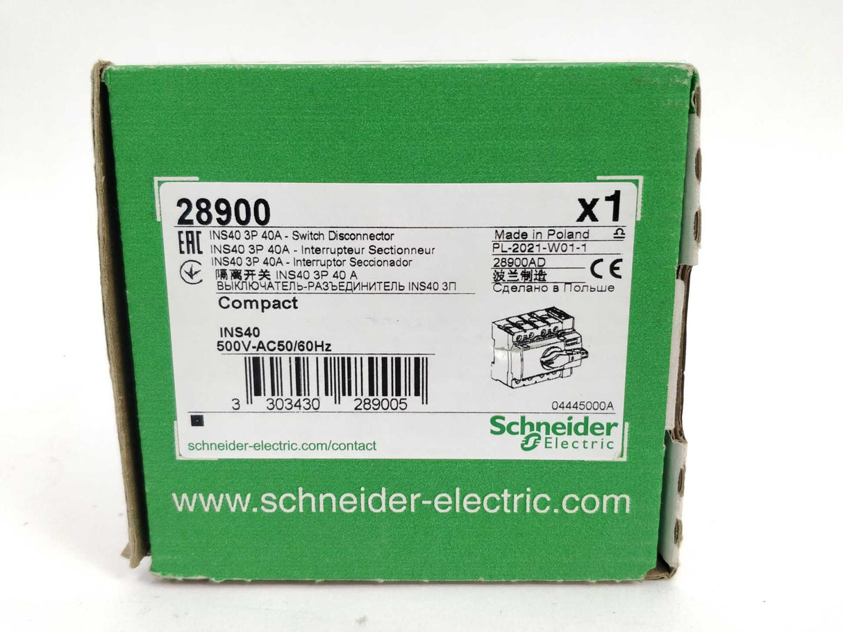 Schneider Electric 28900 Switch Disconnector INS40