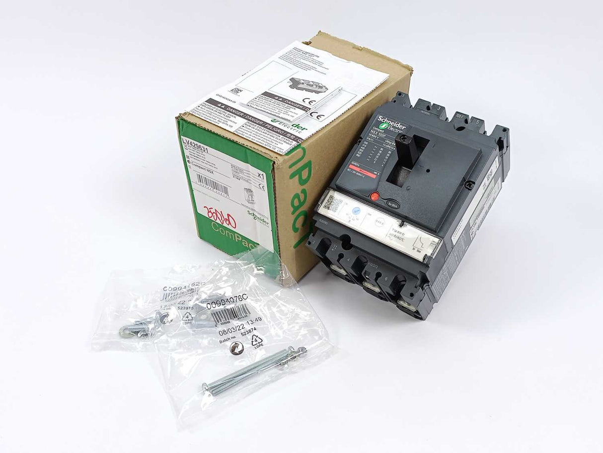 Schneider Electric LV429631 ComPact NSX100F + TM80D 3P3D Circuit Breaker