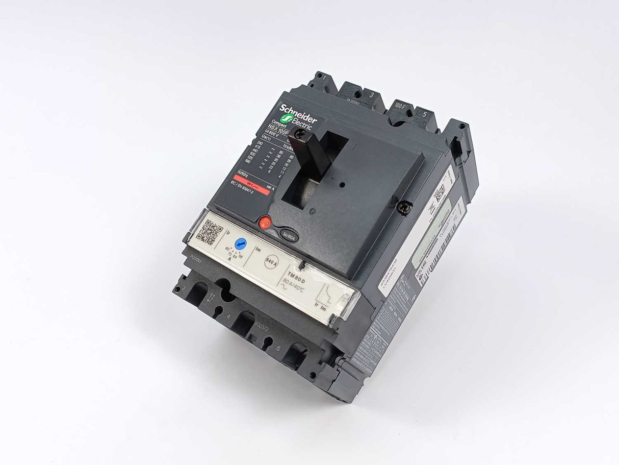 Schneider Electric LV429631 ComPact NSX100F + TM80D 3P3D Circuit Breaker