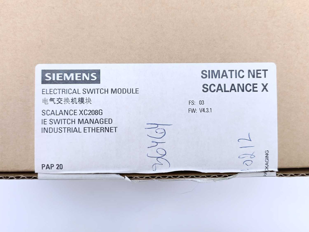 Siemens 6GK5208-0GA00-2TC2 Scalance XC208G Industrial Ethernet Switch Module