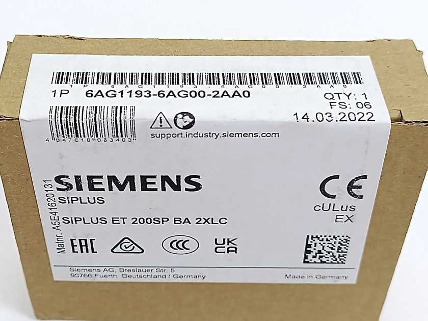 Siemens 6AG1193-6AG00-2AA0 SIPLUS ET 200SP BA 2XLC