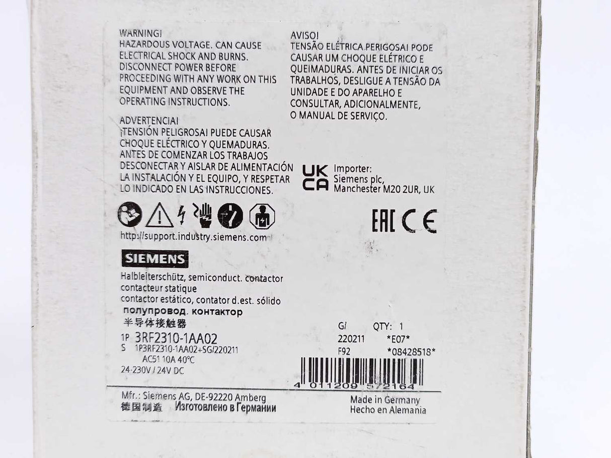 Siemens 3RF2310-1AA02 Solid-state Contactor