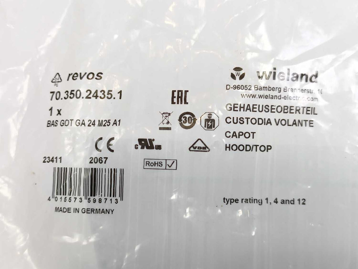Wieland 70.350.2435.1 Cabnet Top BASGOT GA 24 M25 A1