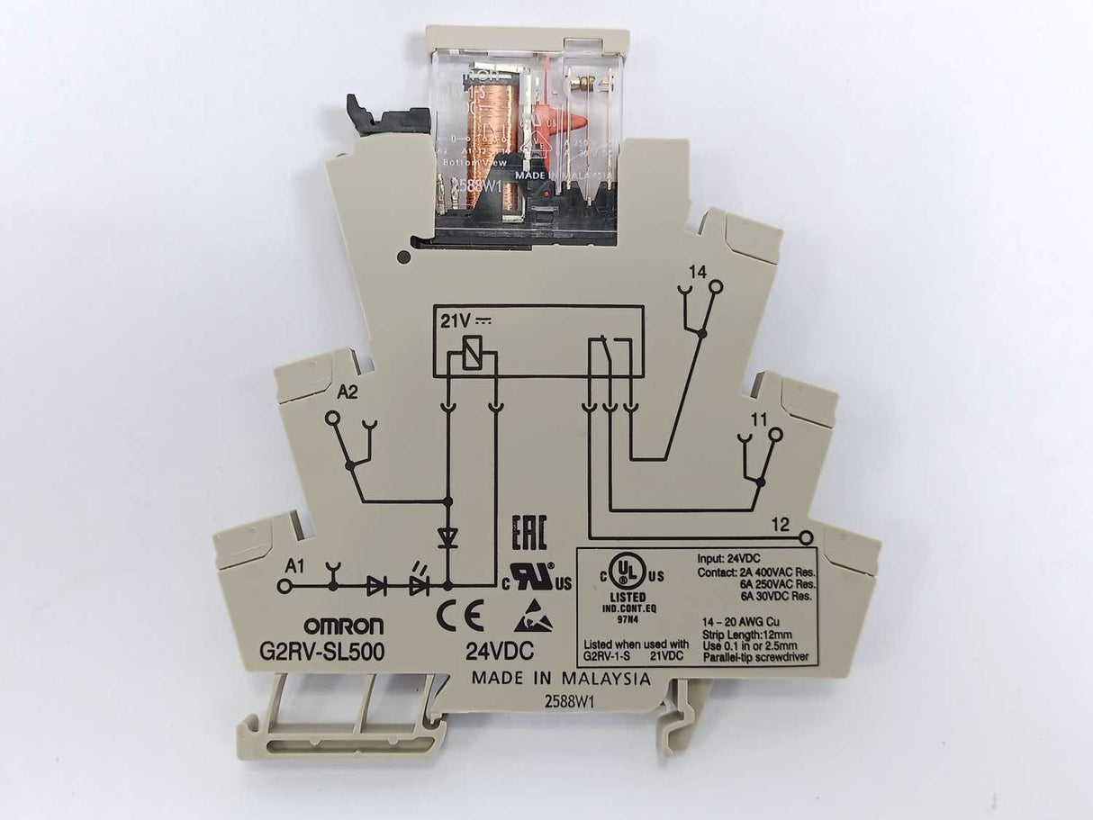 OMRON G2RV-SL500 110VAC w/ G2RV-1-S 48V DC. 10 Pcs