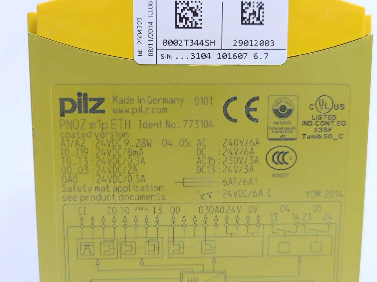 Pilz 773104 PNOZ m1p ETH Coated Version