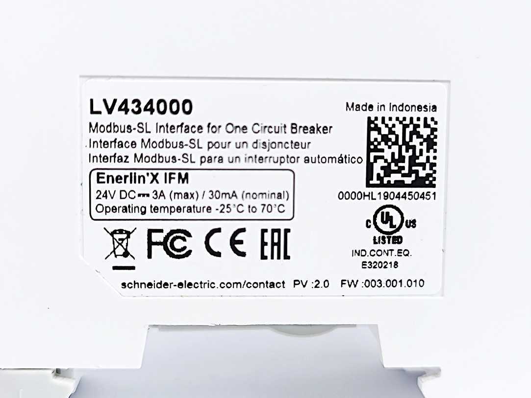 Schneider Electric LV434000 Modbus-SL Interface for One Circuit Breaker