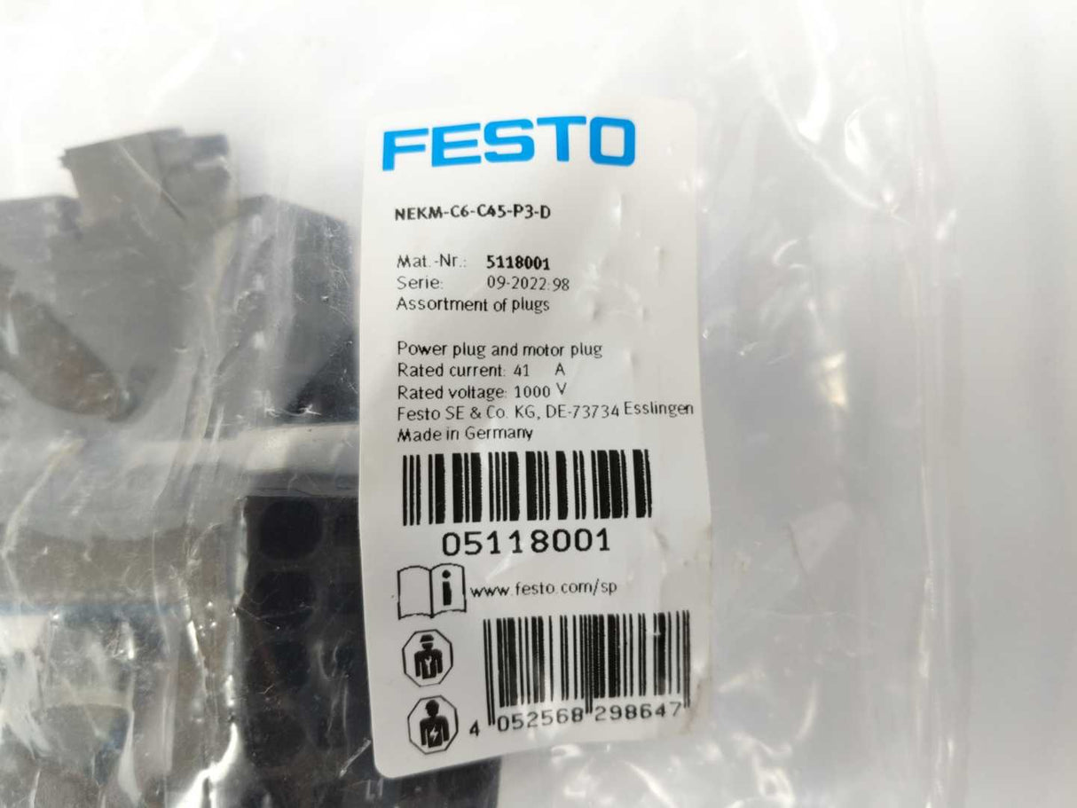 Festo 5118001 NEKM-C6-C45-P3-D Assortment of Plugs