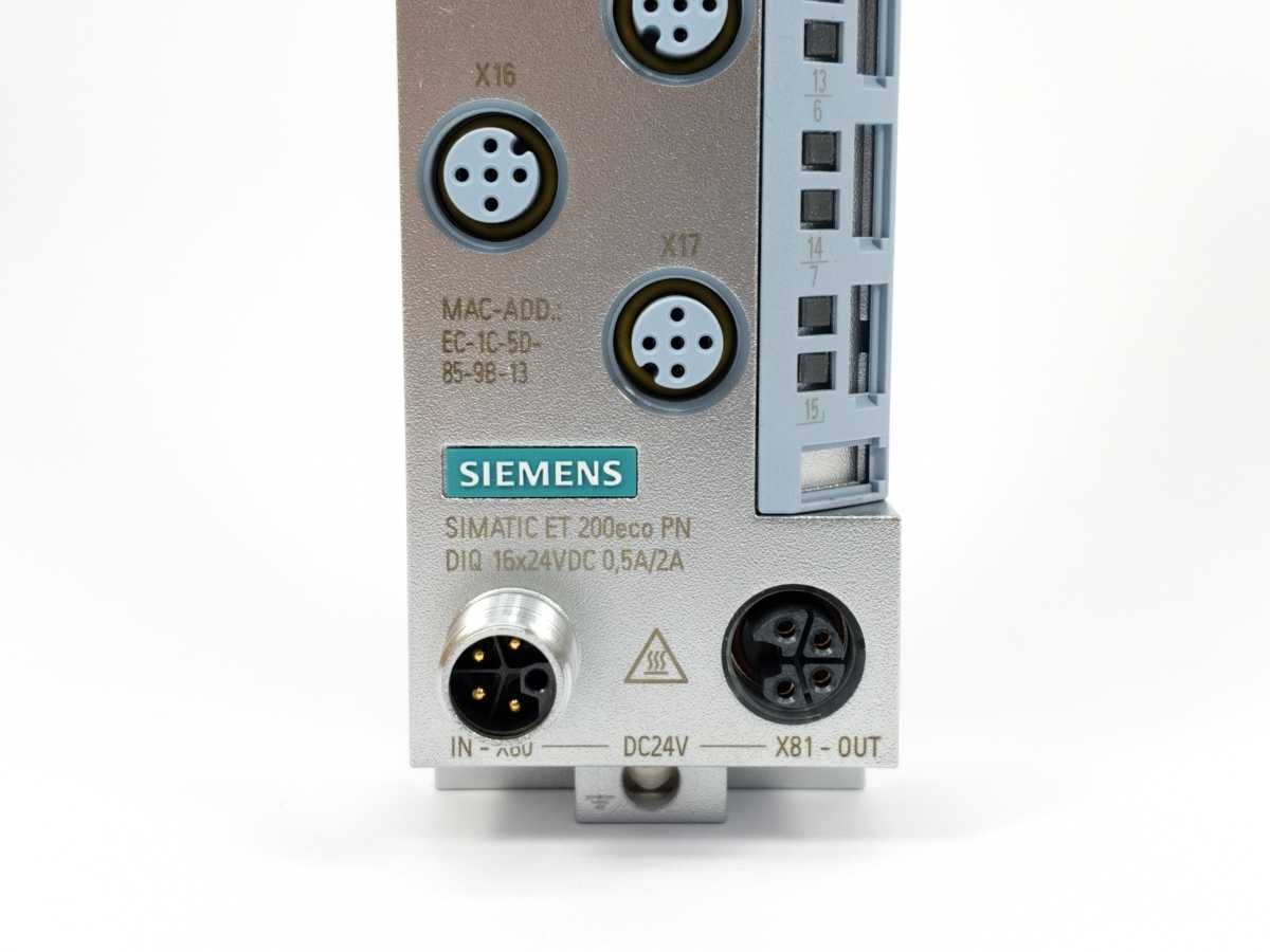 Siemens 6ES7 143-6BH00-0BB0 SIMATIC ET 200eco PN Digital I/O, DIQ 16x24VDC/0.5A
