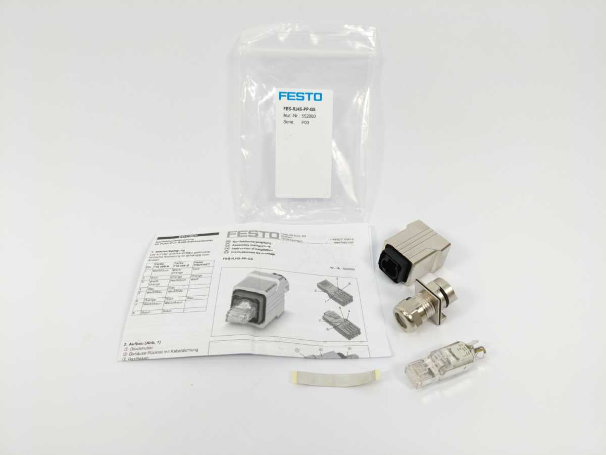 Festo 552000 FBS-RJ45-PP-GS Push-Pull Plug Connector, Ser. P03