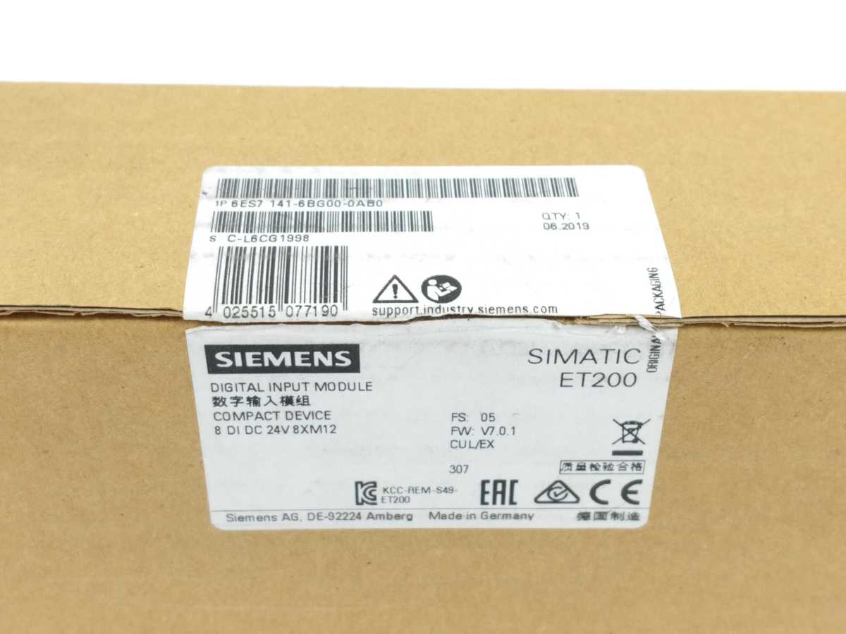 Siemens 141-6BG00-0AB0 SIMATIC ET200 Digital Input Module, Compact Device 8DI
