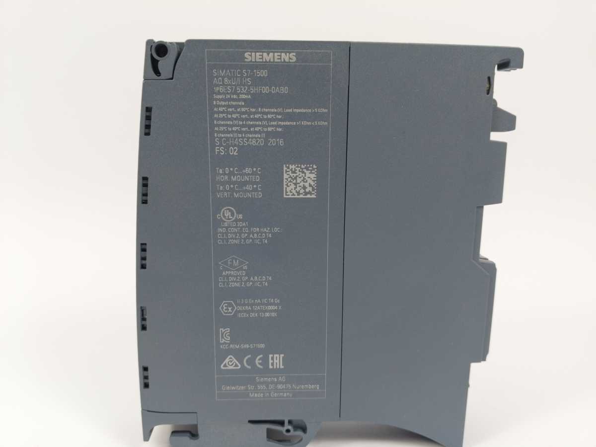 Siemens 6ES7 532-5HF00-0AB0 SIMATIC S7-1500 Analog Output Module AQ8xU/I HS