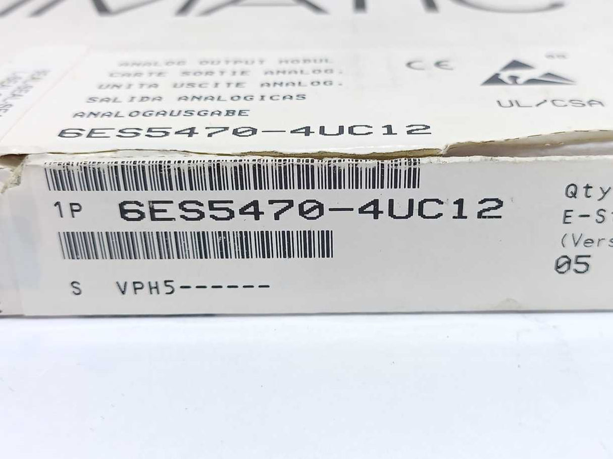 Siemens 6ES5470-4UC12 SIMATIC S5 470 Analog Output Module