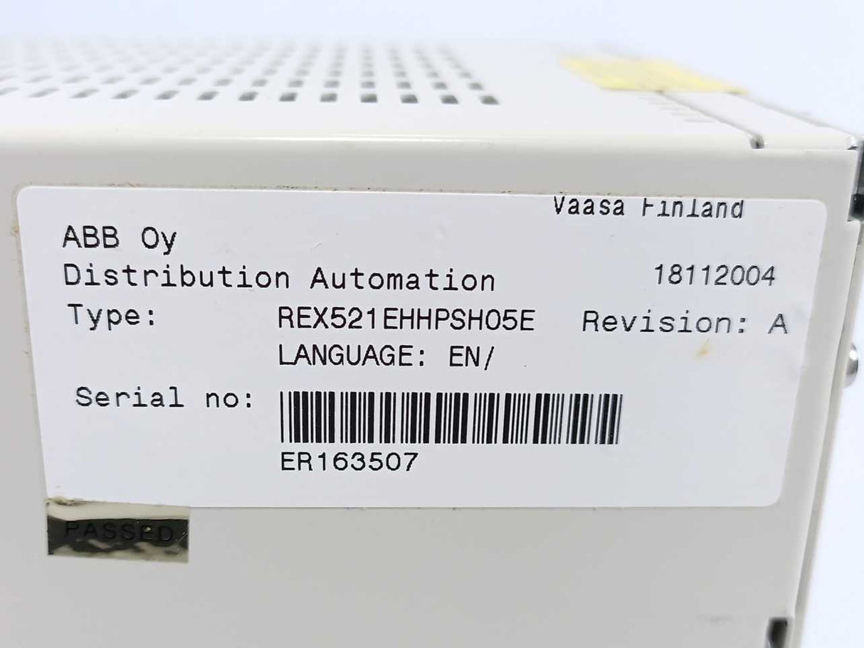 ABB REX521 EHHPSH05E Feeder Protection Relay REX 521, Rev. A