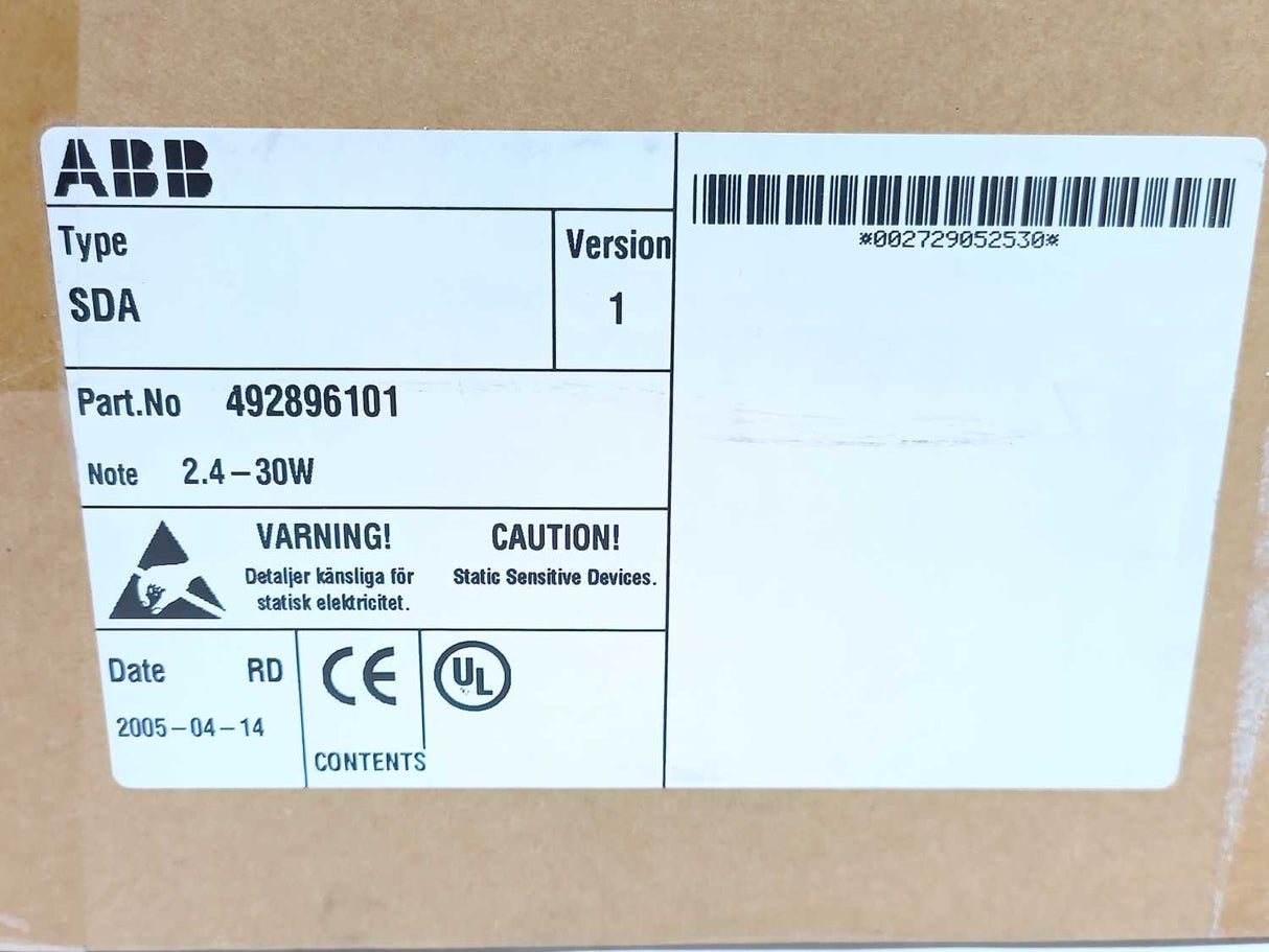 ABB 492896101 SDA SattCon05 Slimeline Expansion Unit 24VDC