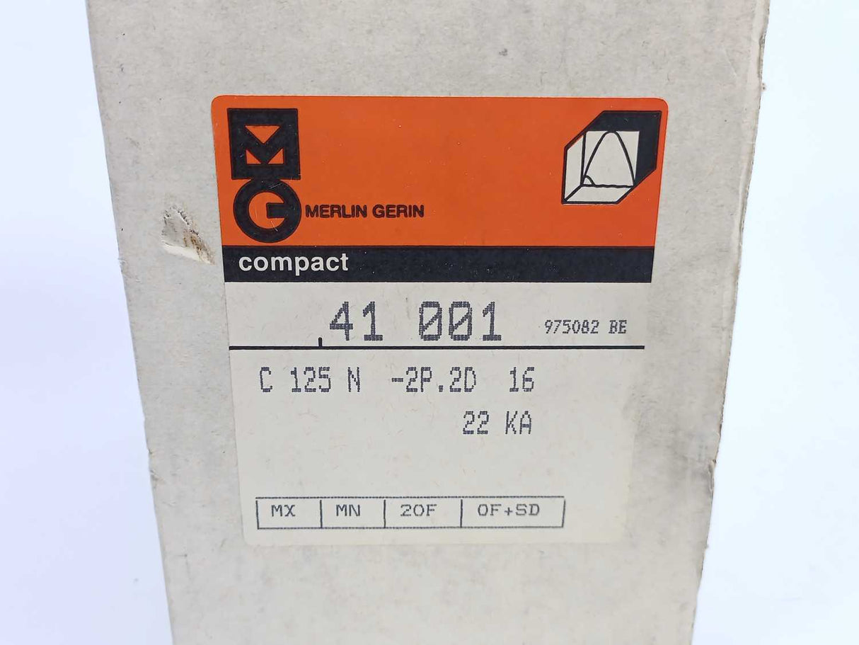 Merlin Gerin C125N Circuit Breaker 22kA 16A 2 Poles