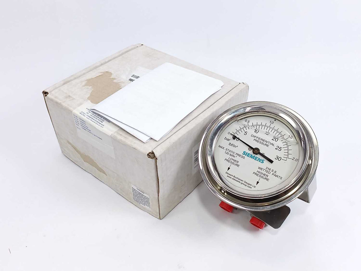 Siemens / Stewart-Buchanan 64/60001052/2E Differential Pressure Gauge 0-2.0 bar