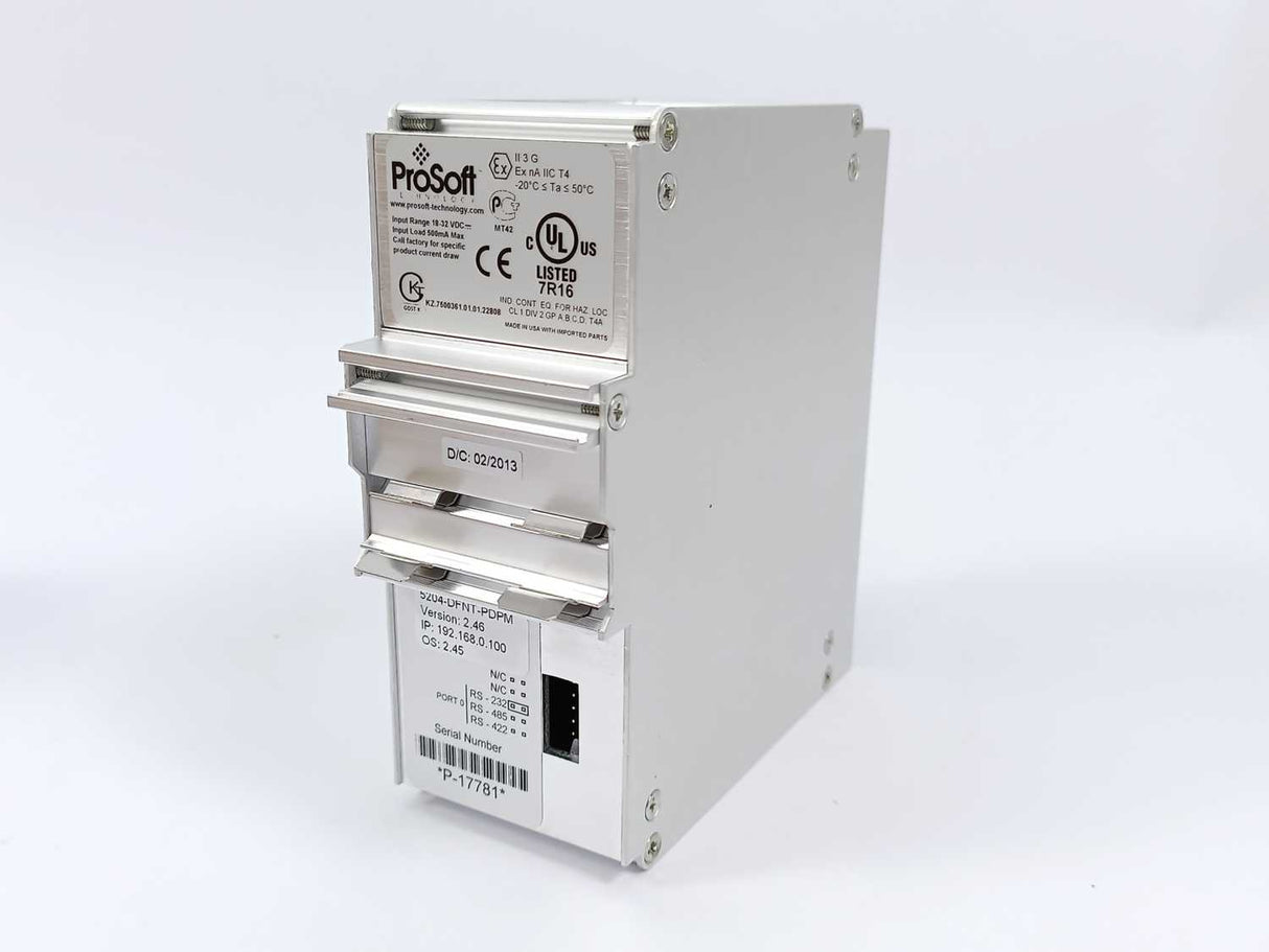 ProSoft 5204-DFNT-PDPM EtherNet/IP to PROFIBUS DP Master Gateway