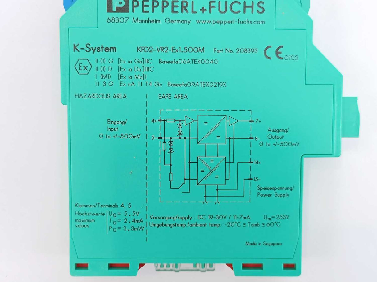 Pepperl+Fuchs 208393 Voltage Repeater