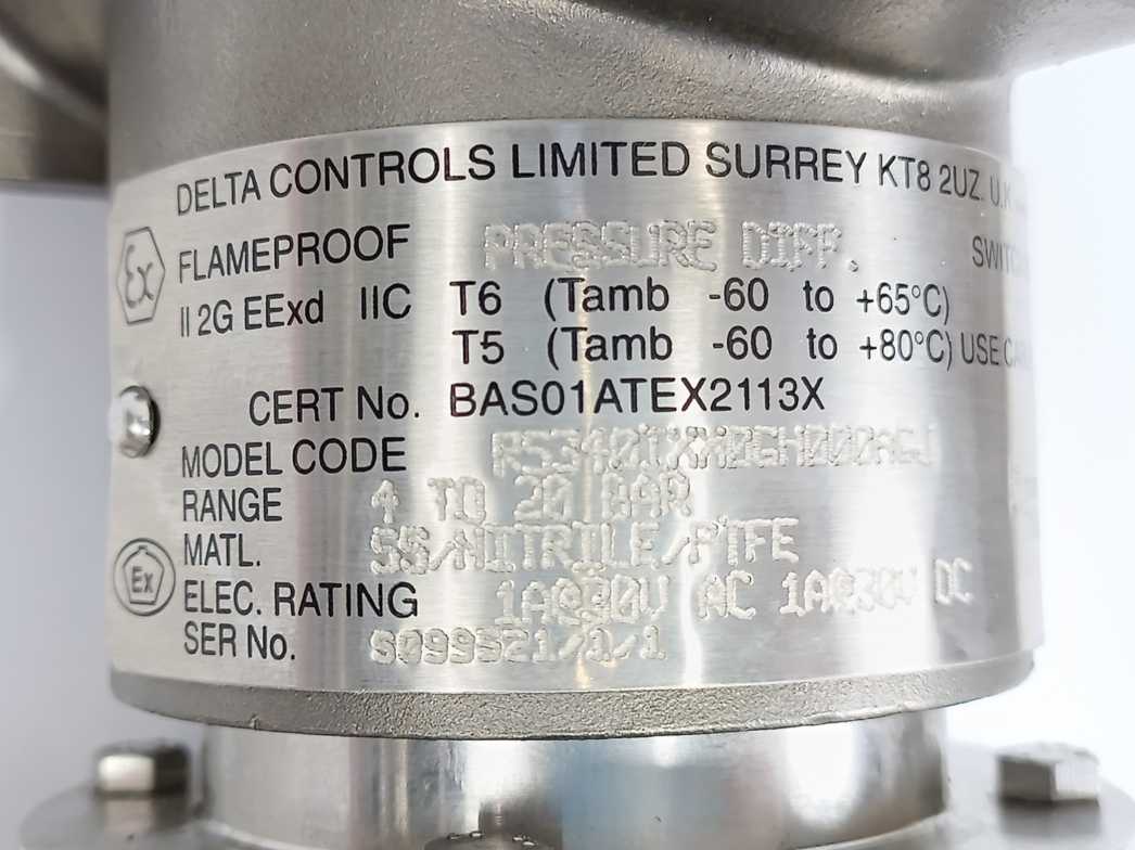 Delta Controls Limited RS340IXX0GH000AGJ S30 Differential Pressure Switch