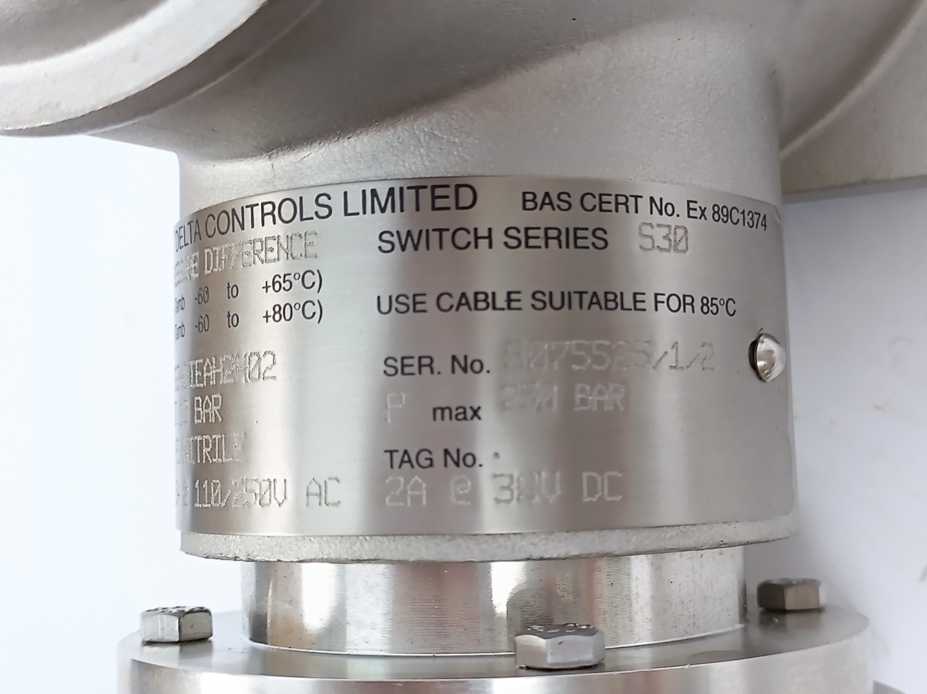 Delta Controls Limited S30 RS340IEAH2H02 Flameproof Pressure Difference