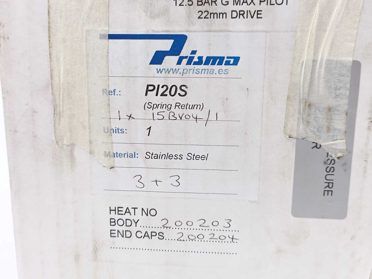 Prisma PI20S Single Acting Actuator F05-F07
