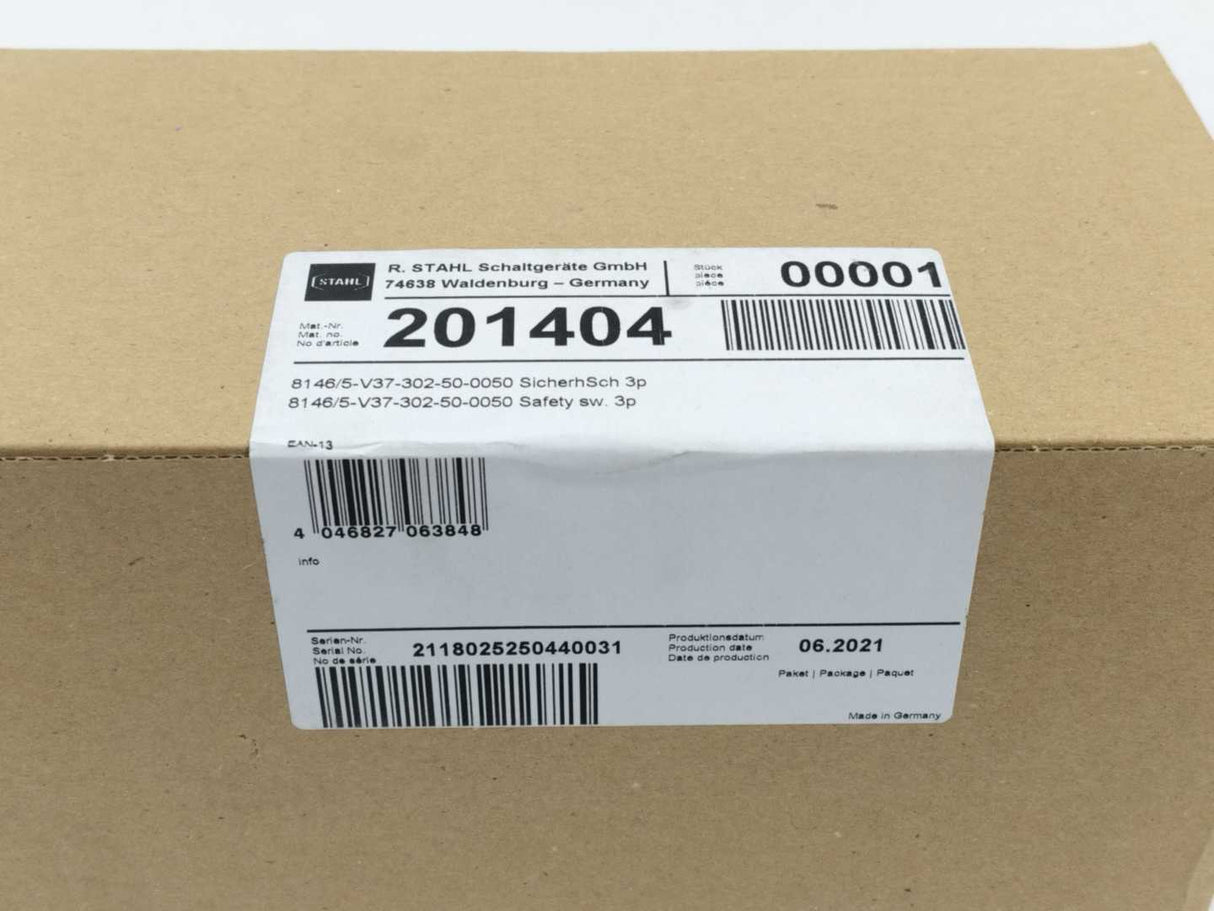 Stahl 201404 8146/5-V37-302-50-0050 Safety switch, 3-pole, 16 A, 690 V