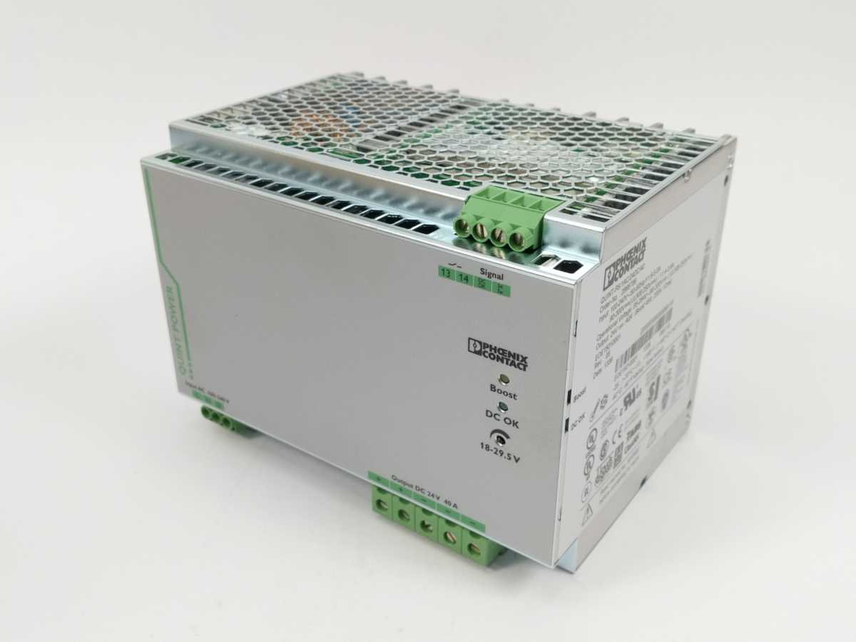 Pheonix Contact 2866789 QUINT-PS/1AC/24DC/40 - 24VDC 40A Power supply