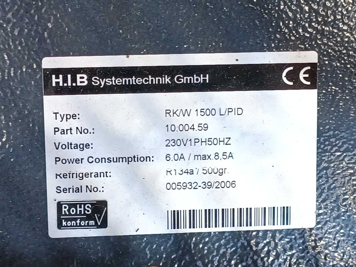 H.I.B Systemtechnik GmbH 10.004.59 RK/W 1500 L/PID, 230V, 50Hz, 6A-8,5A