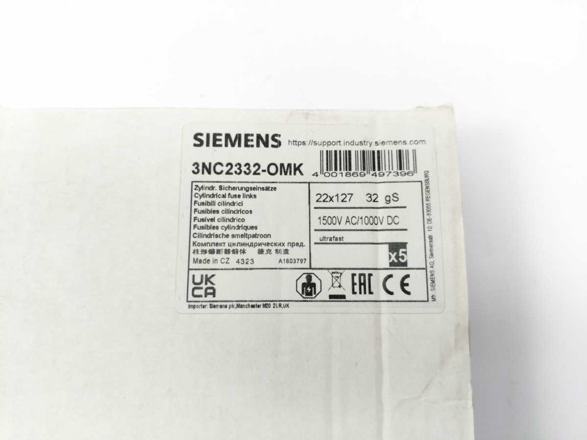 Siemens 3NC2332-0MK Cylindrical Fuse Links Batch 2pcs.