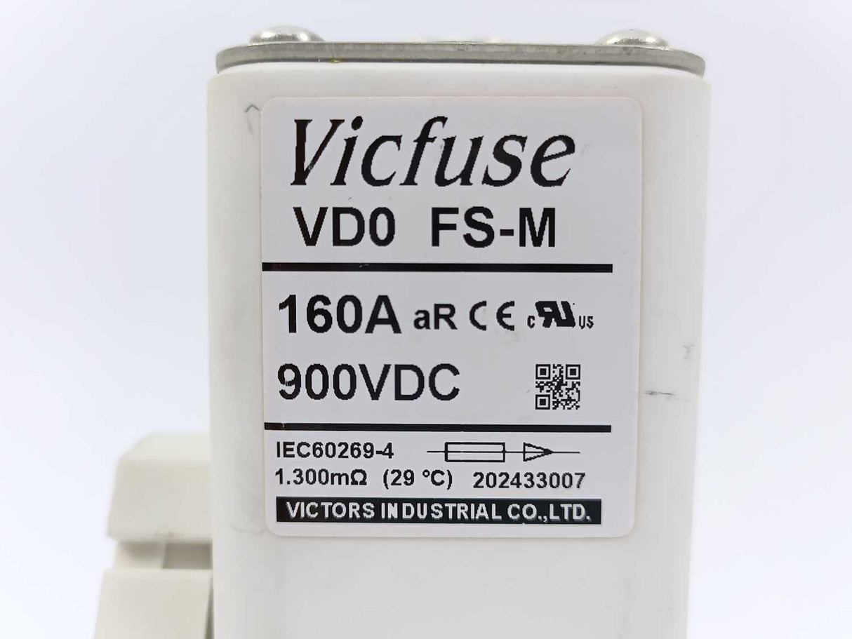 Vicfuse VD0 FS-M 160A 900VDC Fuse