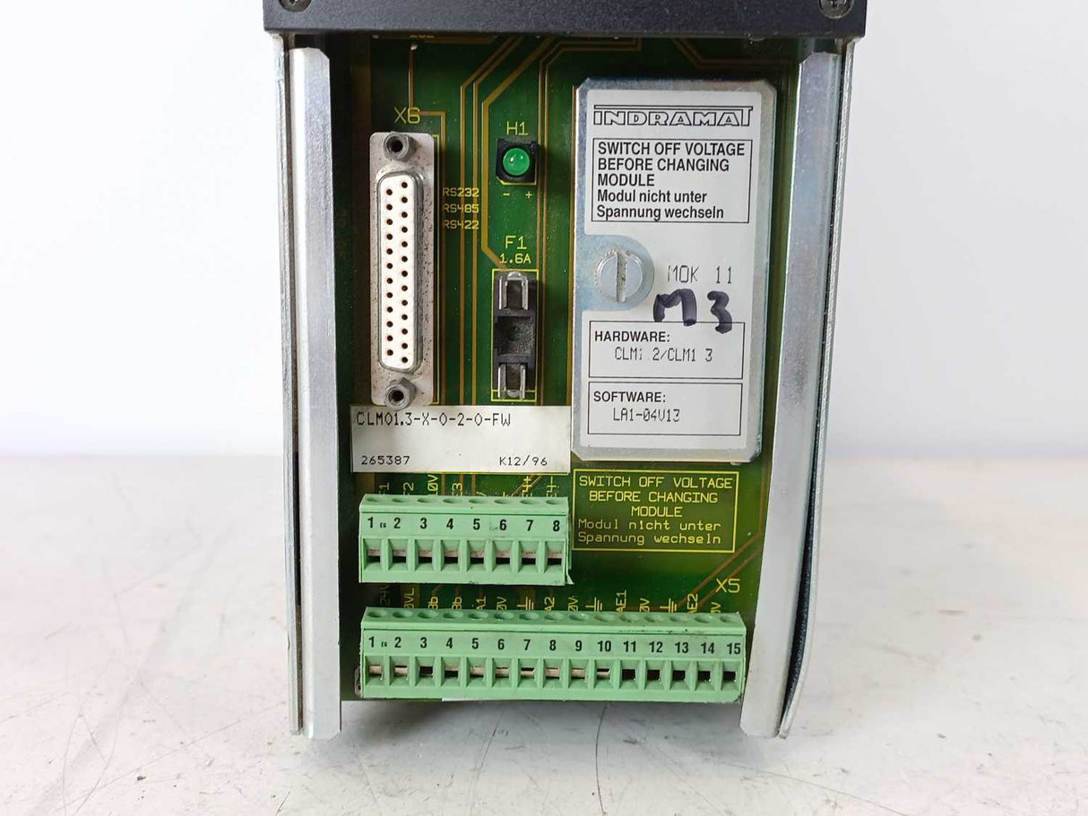 Rexroth Indramat CLM01.3-X-0-2-0-FW Modular Axis Positioning Control Module