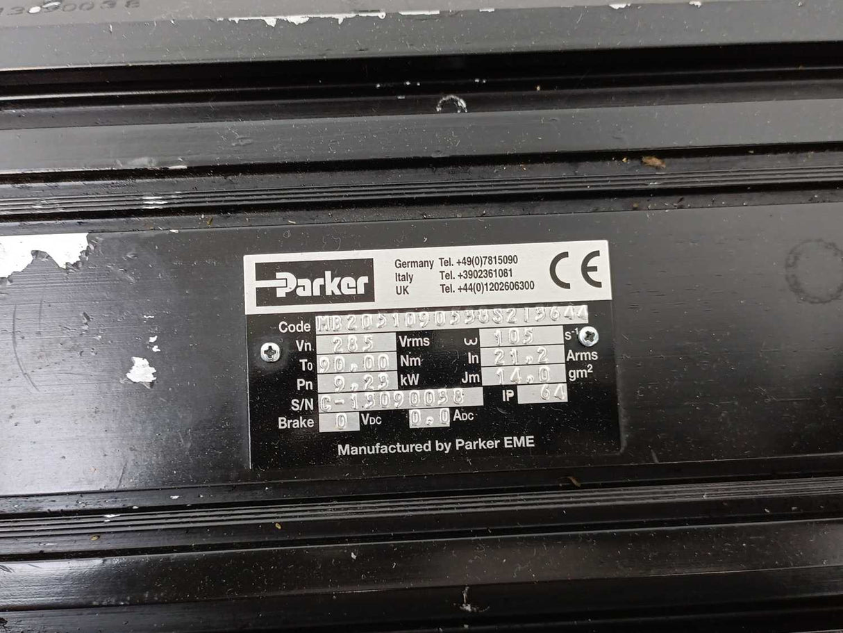 Parker MB2051090538S213644 3-phase Permanent Magnet AC Synchronous Motor