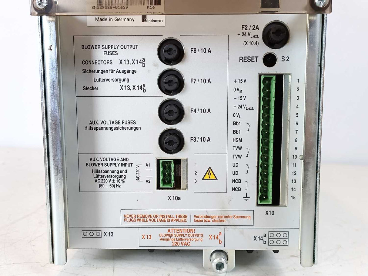 Indramat KDV 4.1-30-3 AC Servo Power Supply AC220V +-10% (50...60Hz)