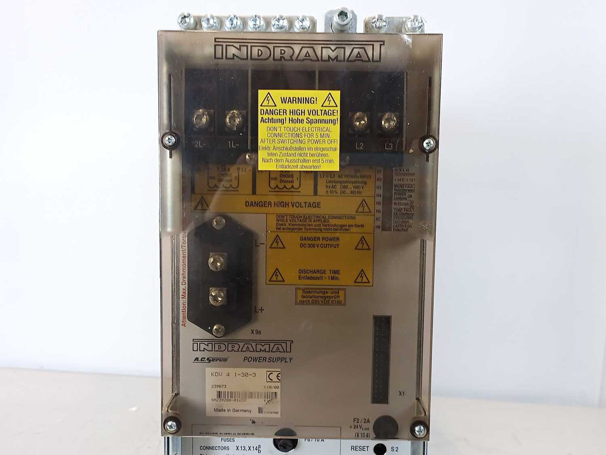 Indramat KDV 4.1-30-3 AC Servo Power Supply AC220V +-10% (50...60Hz)