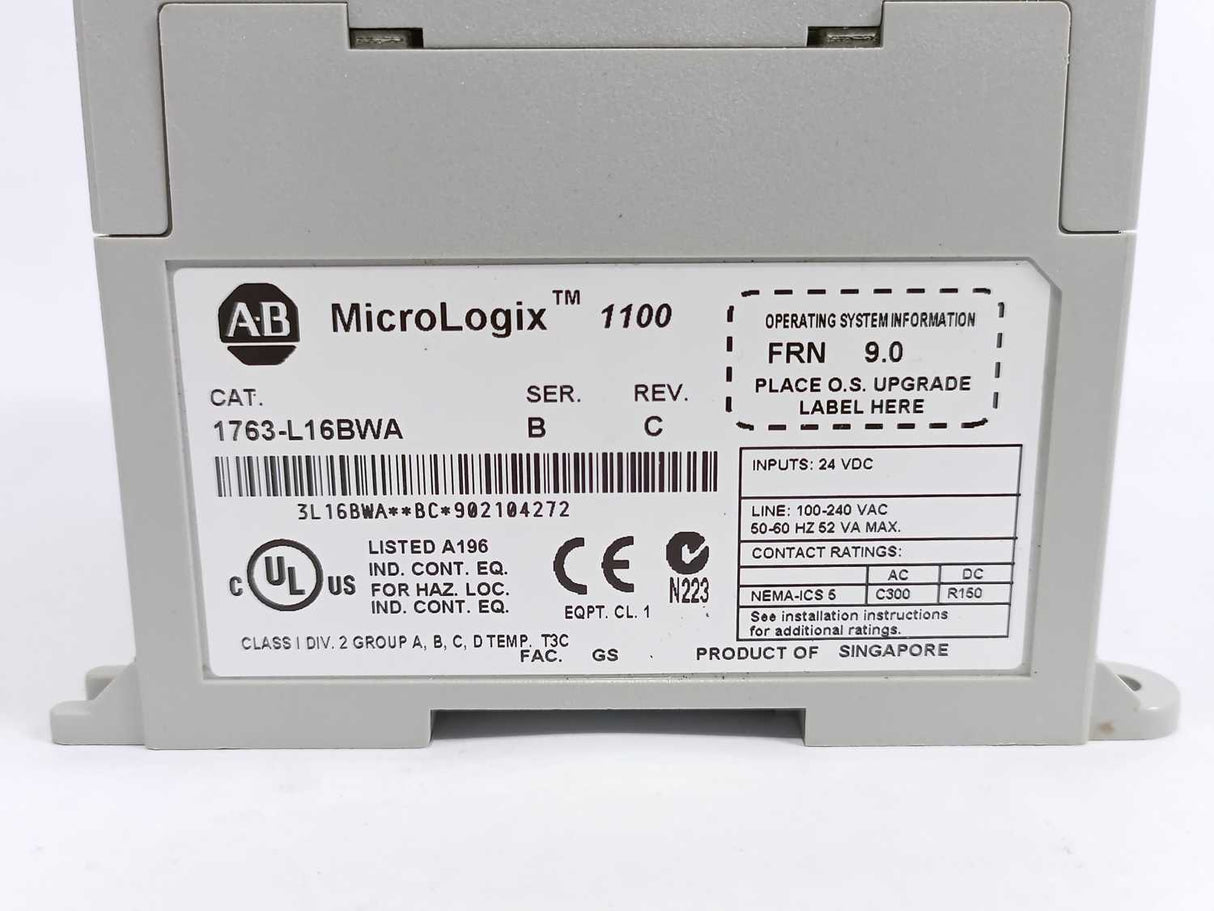 AB 1763-L16BWA Ser. B MicroLogix 1100 16 Point Controller