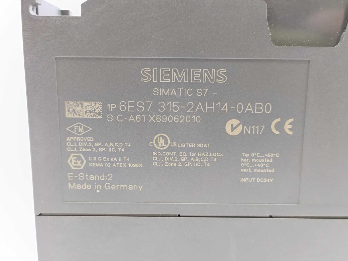 Siemens 6ES7315-2AH14-0AB0 CPU 315-2DP