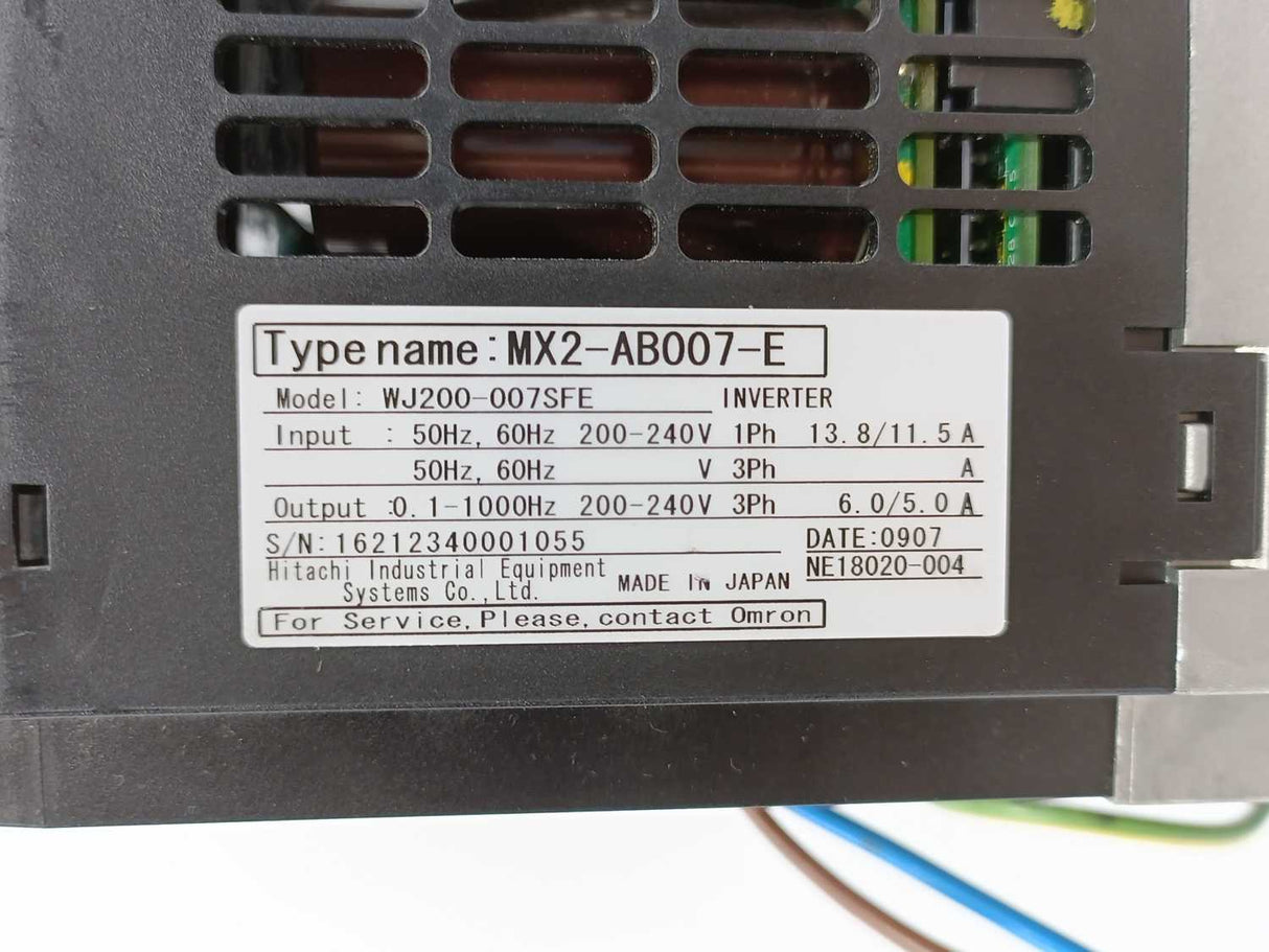 OMRON MX2-AB007-E MX2 Inverter w/ Rasmi Electronics AX-FIM1014-RE Noise Fliter