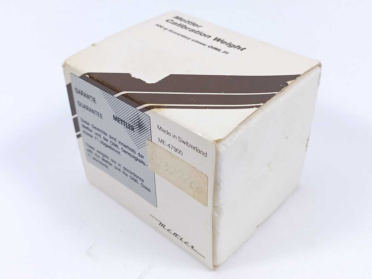 Mettler Toledo ME-47900 OIML FI 100g Accuracy Class Calibration Weight