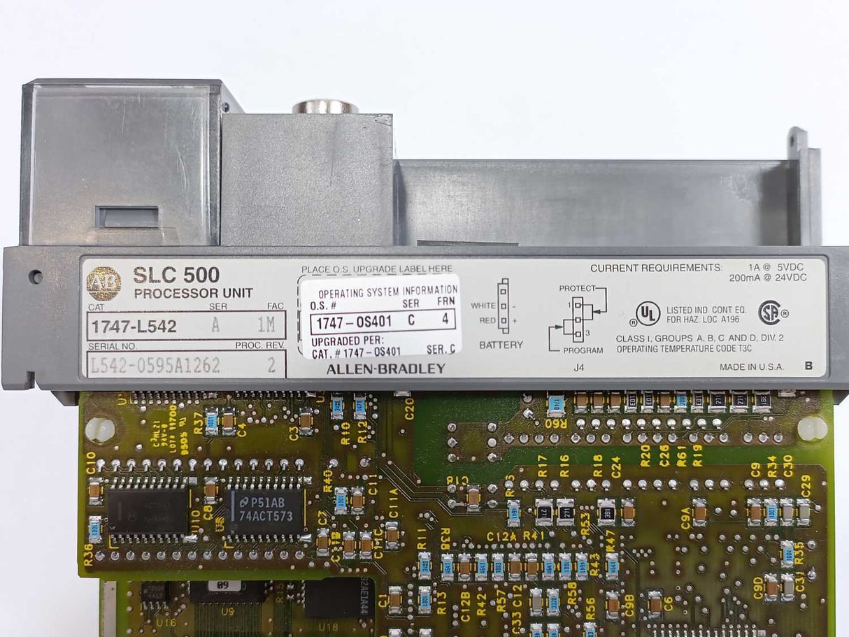 AB 1747-L542 Ser. A SLC 500 Processor Unit w/ 1747-OS401 Ser. C Operating System