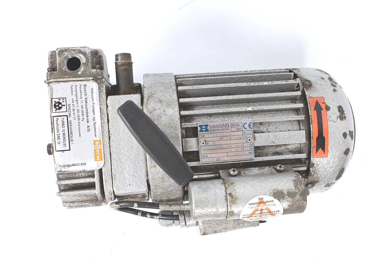 Hanning Elektro-Werke E7B4B3-7-107 Single Phase Motor, W: Busch RB 0004 B NFS