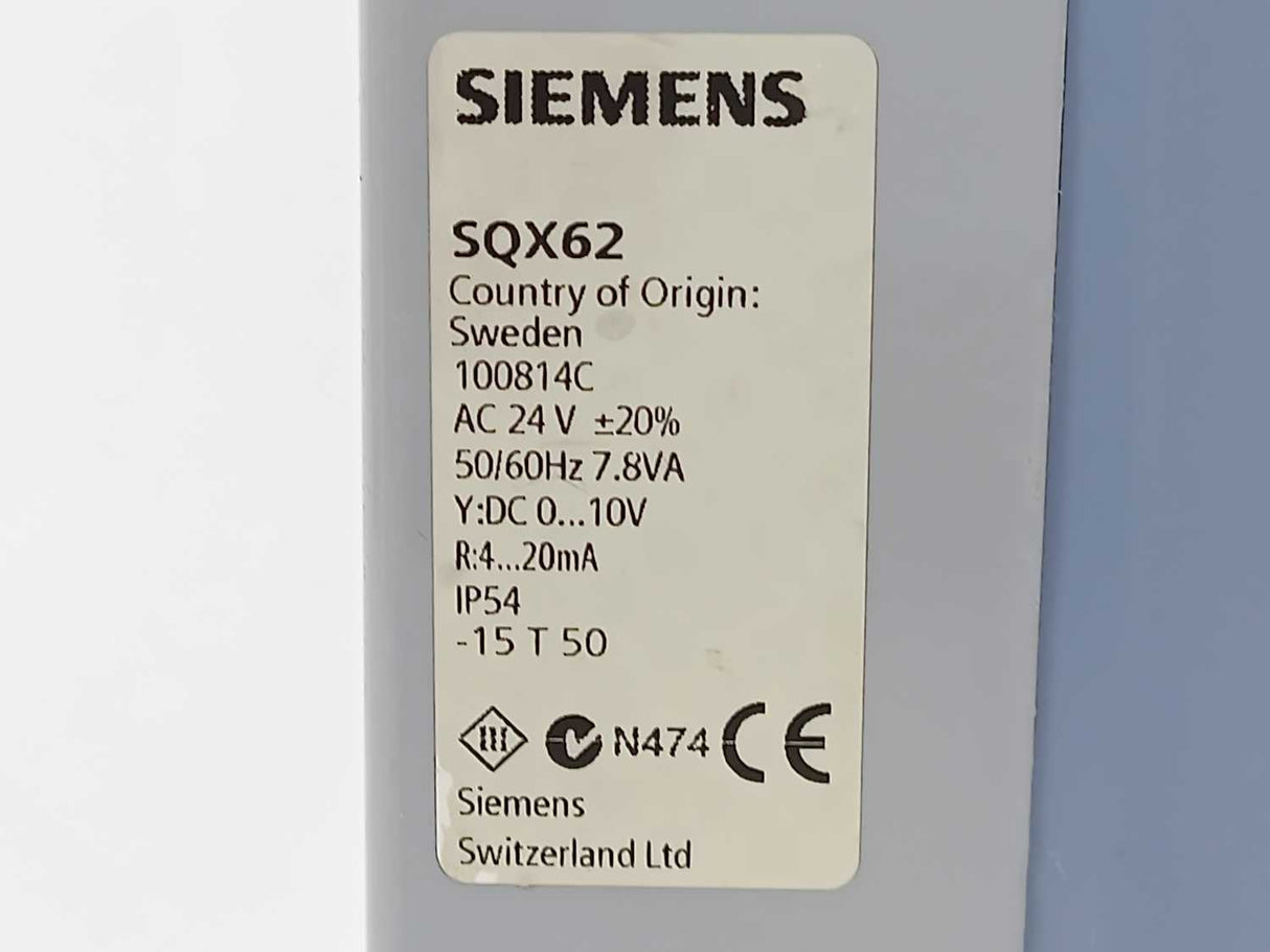 Siemens SQX62 Electromotoric Actuator