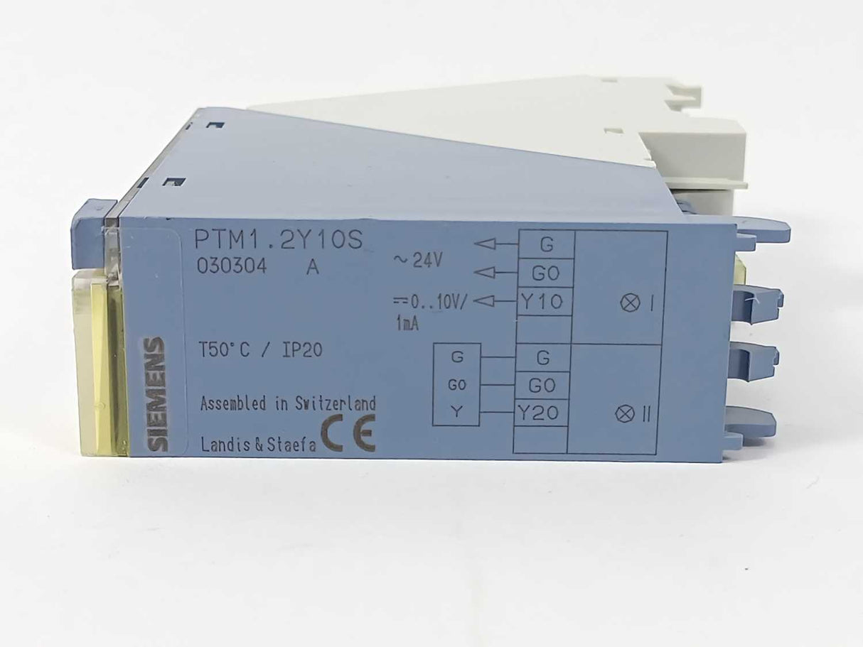 Siemens / Landis & Staefa PTM1.2Y10S Module w/ 2Y10S Base