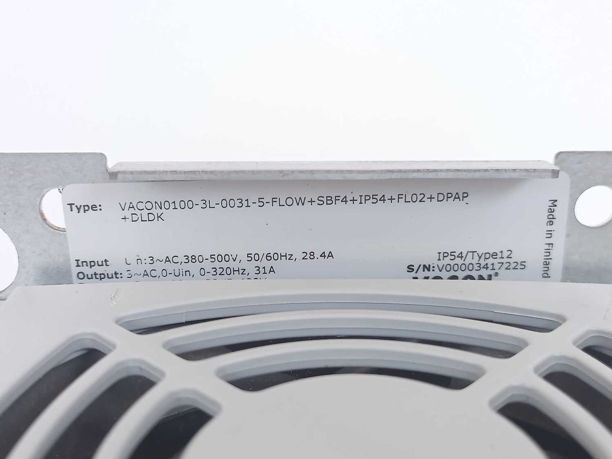 Vacon VACON0100-3L-0031-5-FLOW+SPF4+IP54+FL02+DPAP+DLDK Frequency Converter