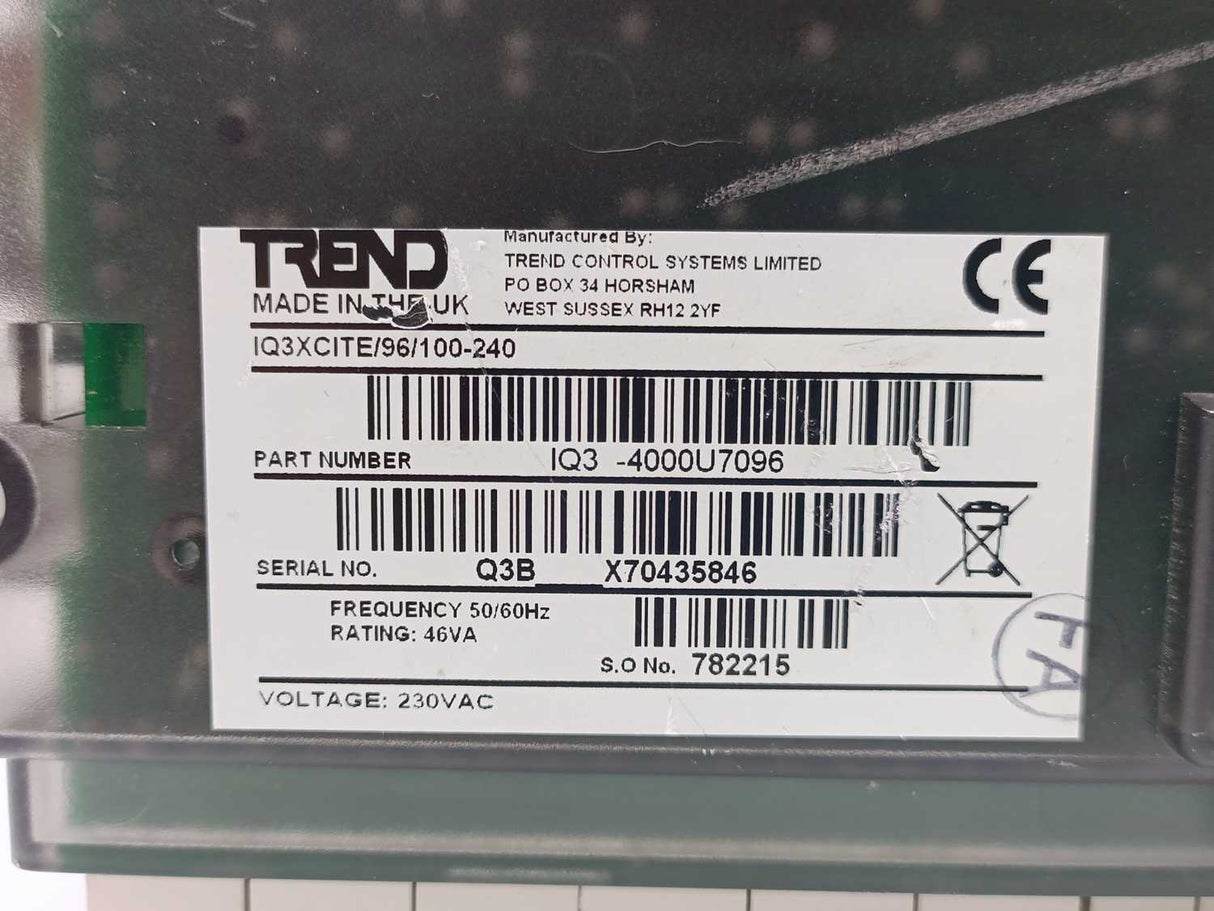 TREND IQ3XCITE/96/100-240 IQ3-4000U7096 Web Enabled Controller
