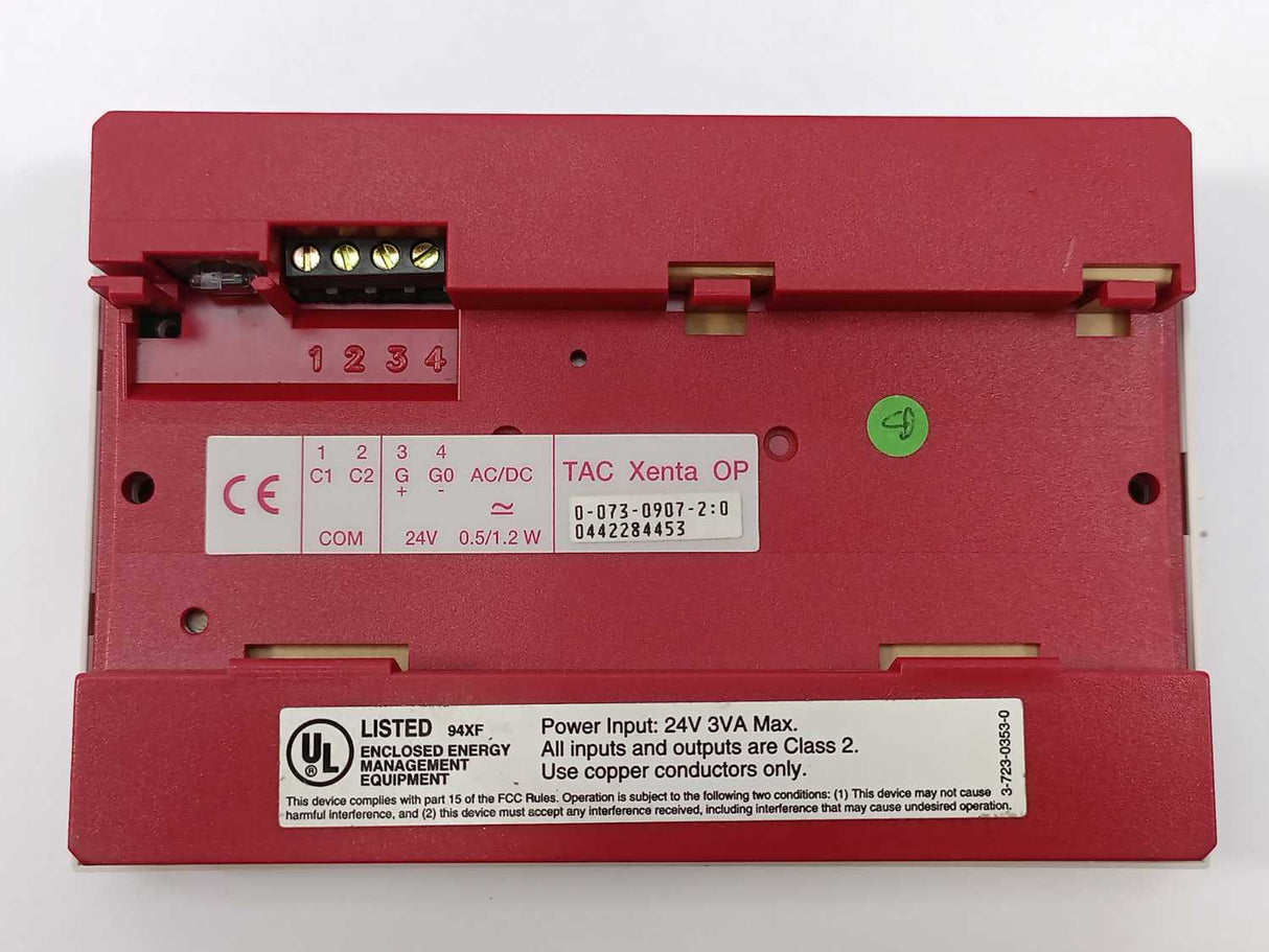 Schneider Electric 0-073-0907-2 TAC Xenta OP Operator Panel