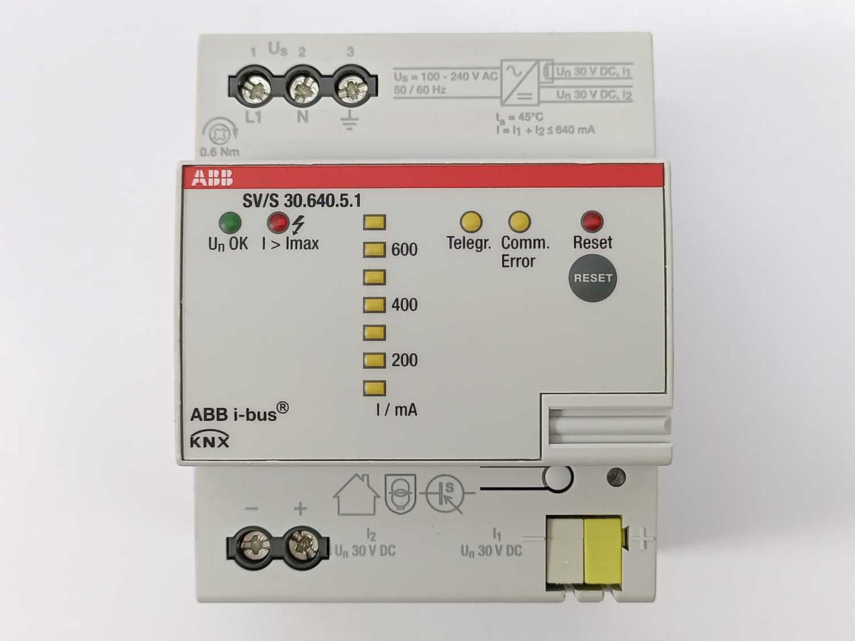 ABB 2CDG110146R0011 SV/S30.640.5.1 Power Supply with Diagnostics, 640 mA, MDRC